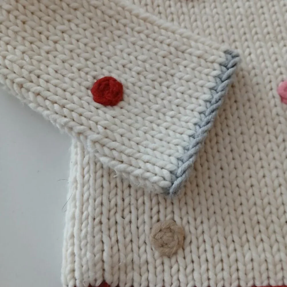 Baby GAP Wool Blend Chunky Knit Dot Sweater 3T